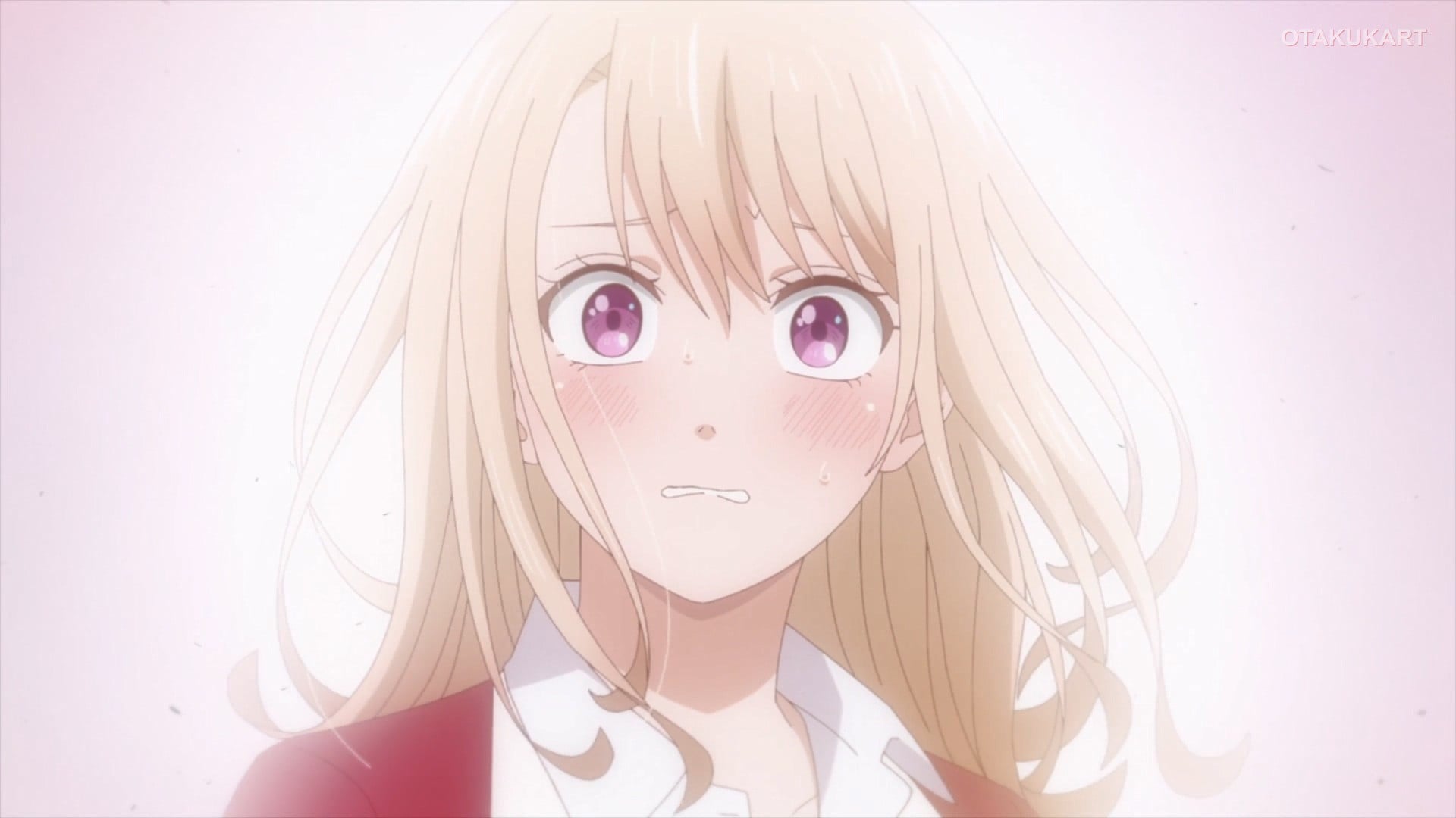 Mona Kawai blushes with a surprised expression in Medaka Kuroiwa Is Impervious to My Charms