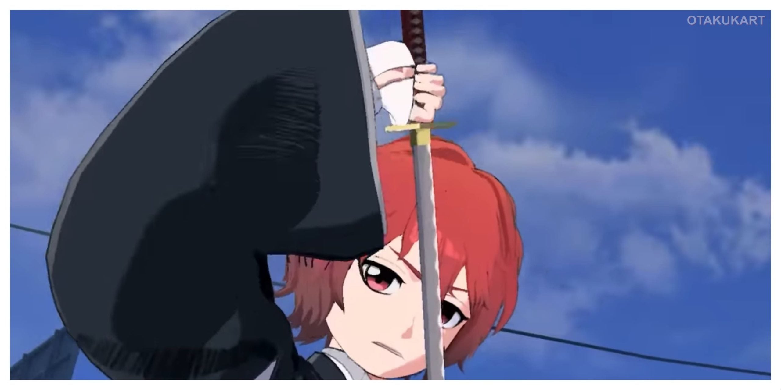 Shirin Migishima raises her Zanpakutō in a battle stance in BLEACH: Mirrors High, showcasing the game's anime-style visuals.