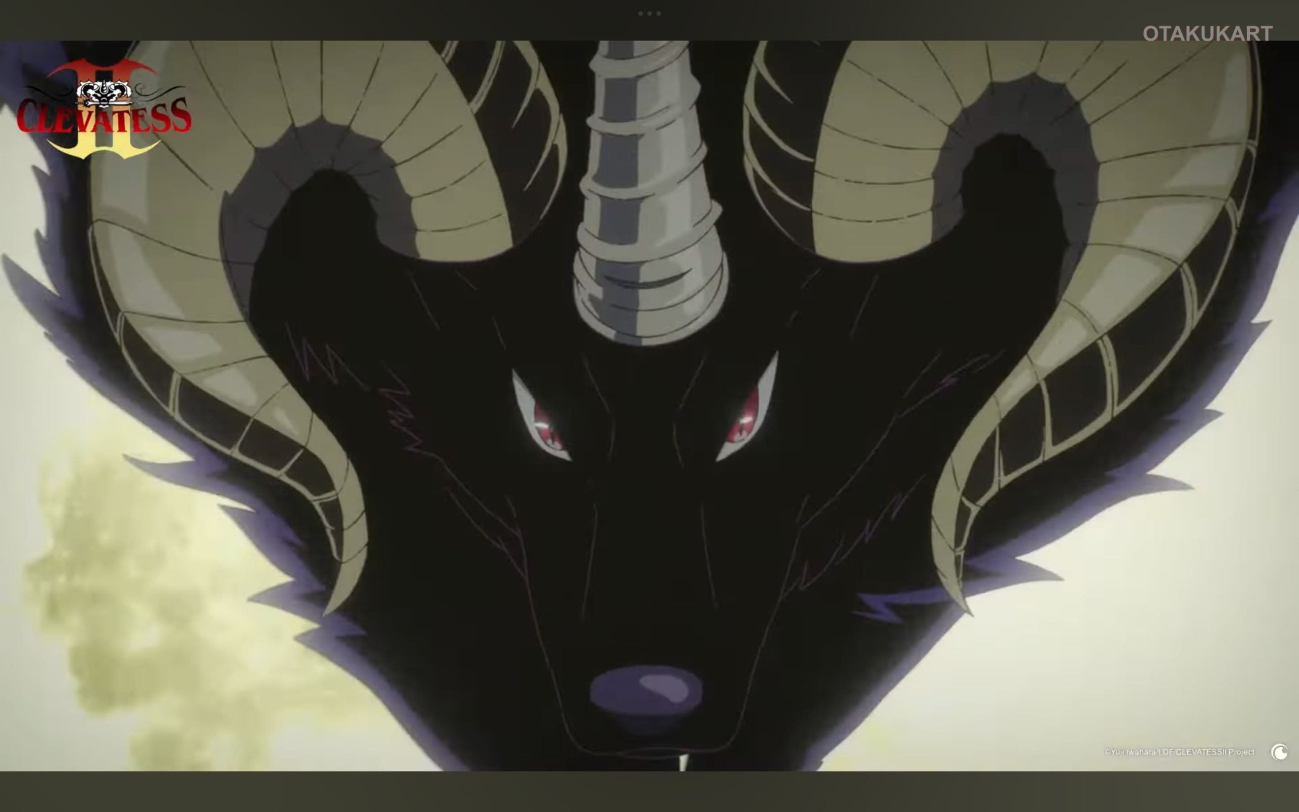 Clevatess in his fearsome dragon form in Clevatess Season 2, showcasing the dark fantasy anime's powerful Beast King.
