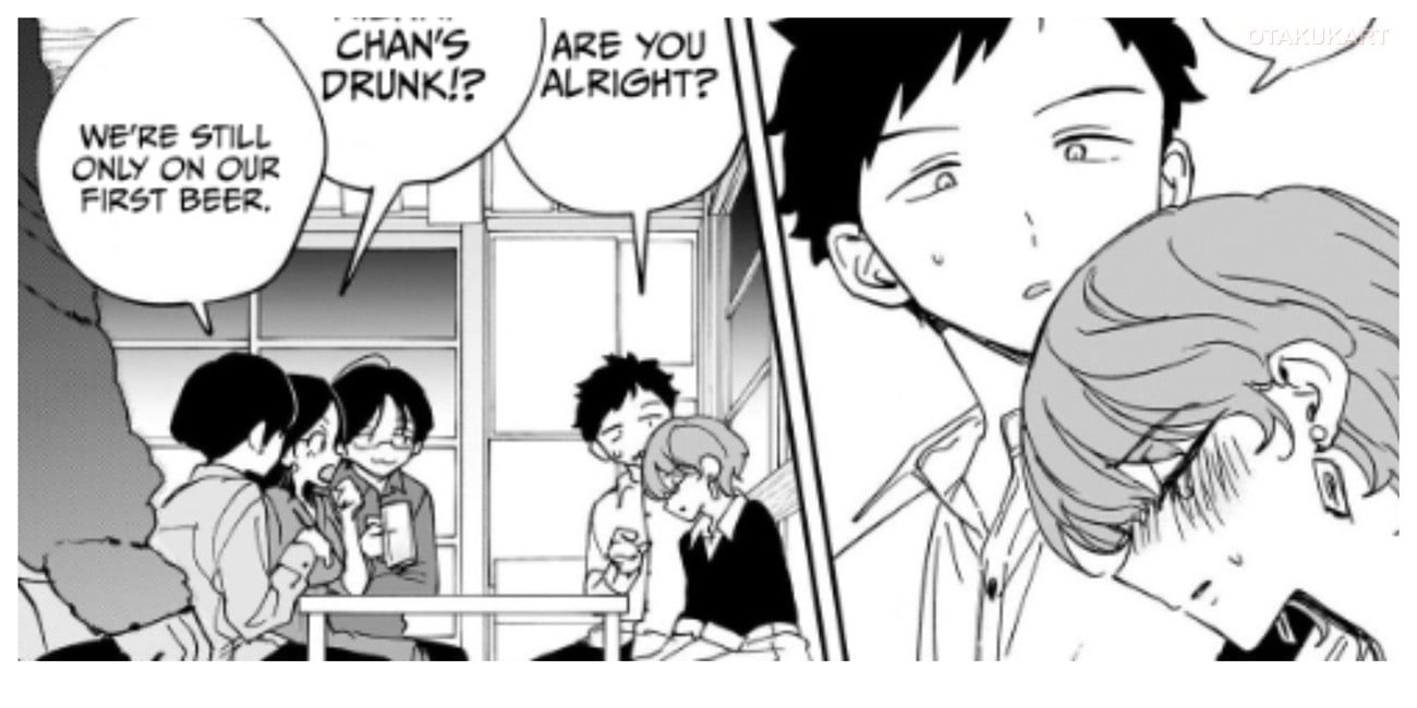 Noa Saotome and Rihito Otsuka share an awkward but heartfelt moment in Noa-senpai wa Tomodachi.