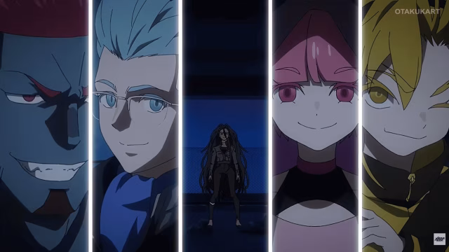 Olga and several major characters featured in Mebius Dust
