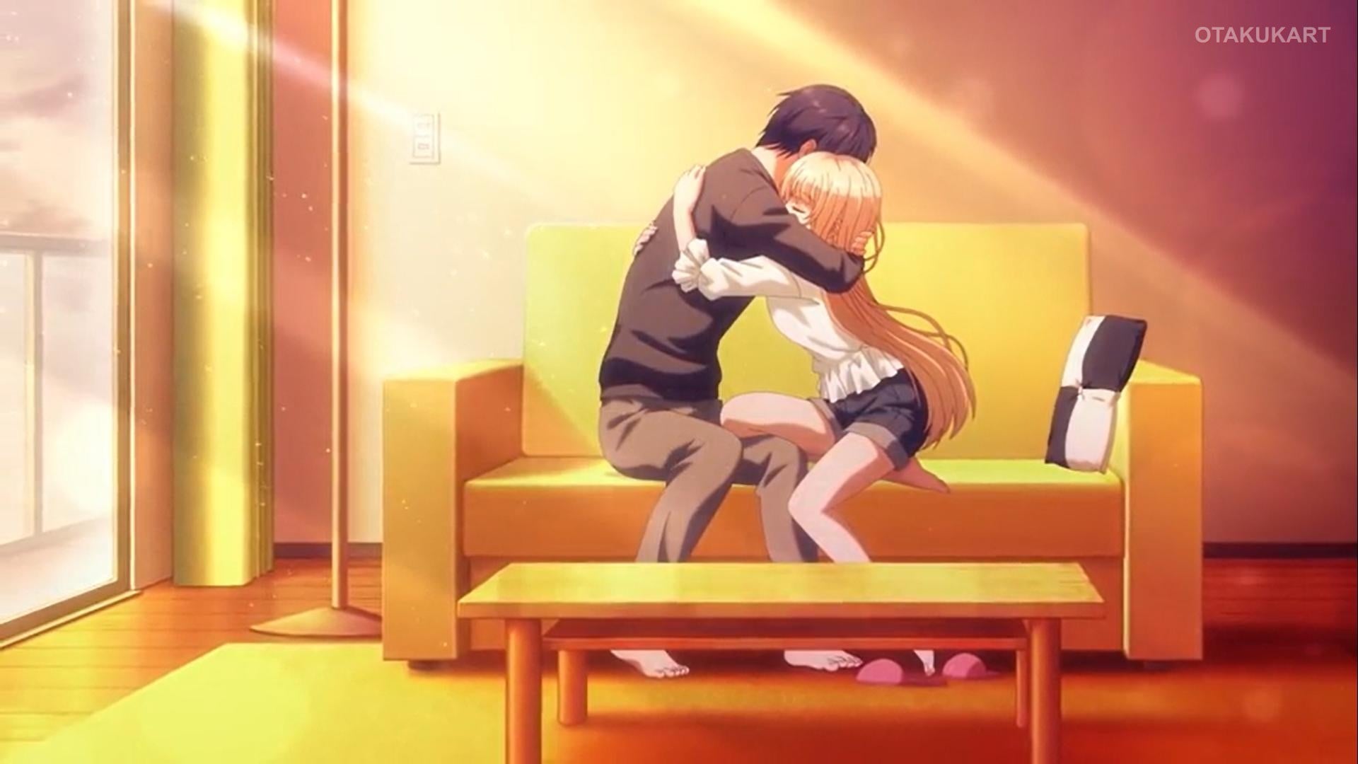 Mahiru Shiina and Amane Fujimiya share an emotional embrace in The Angel Next Door Spoils Me Rotten.