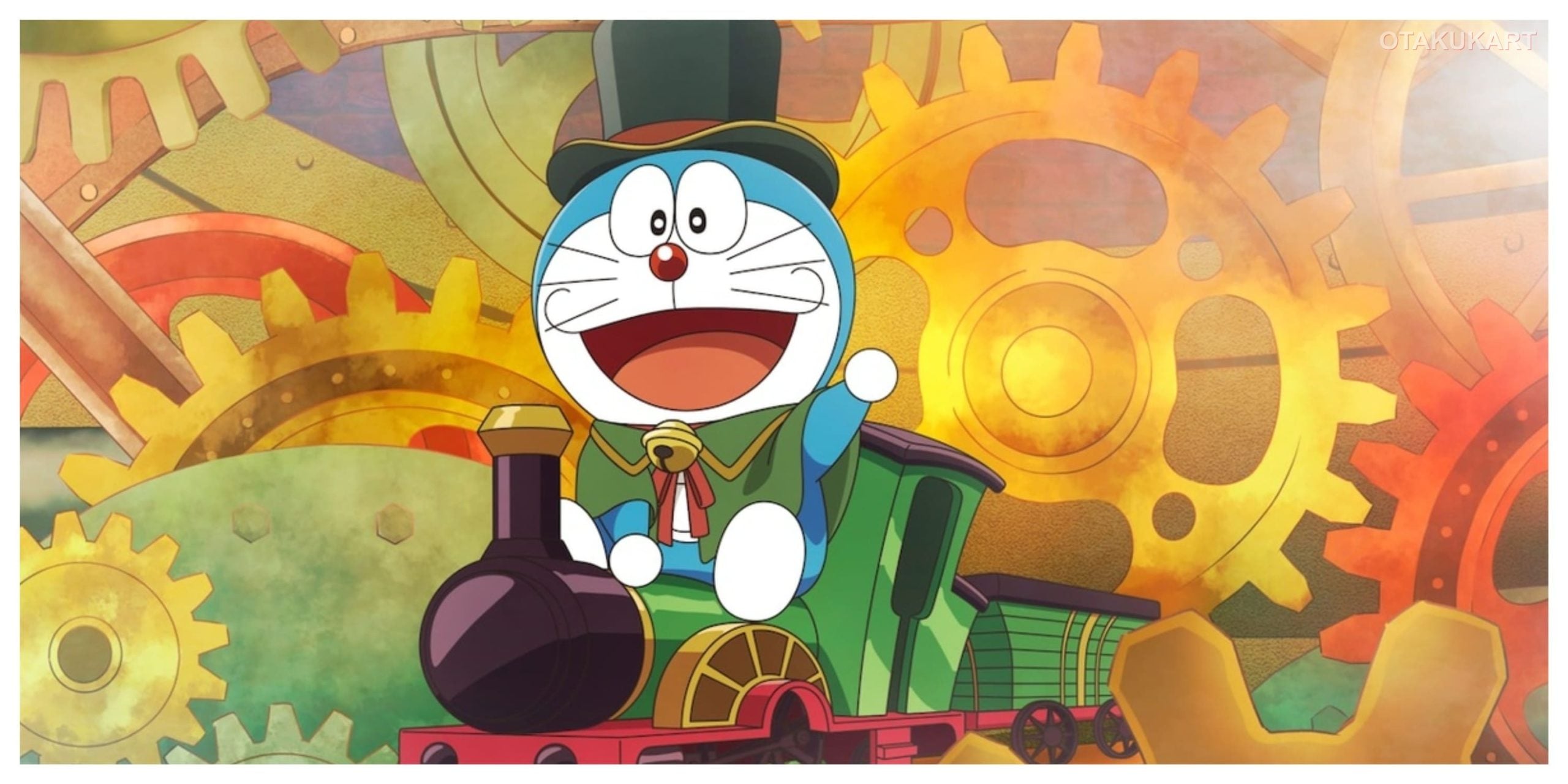 Doraemon appears on a steam-powered train in the first teaser visual for Doraemon the Movie: Nobita's Steam-Powered Time Machine.