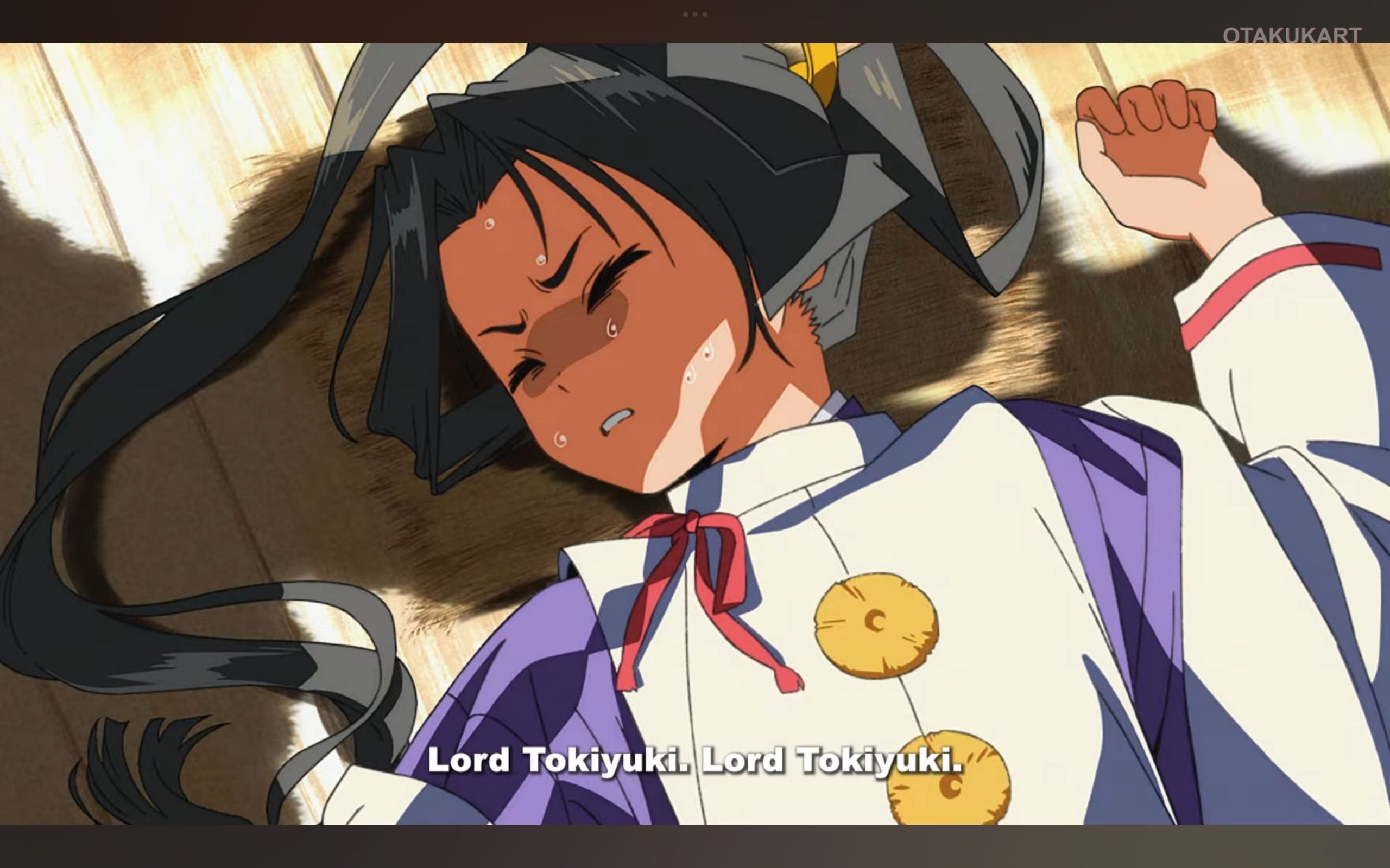 Tokiyuki Hojo lies exhausted on the ground in The Elusive Samurai Season 2, sweating after a difficult battle in the newly released anime teaser.