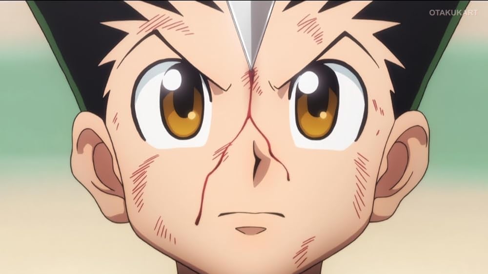 Gon Freecss in the Hunter x Hunter, determined as he continues his journey to become a Hunter