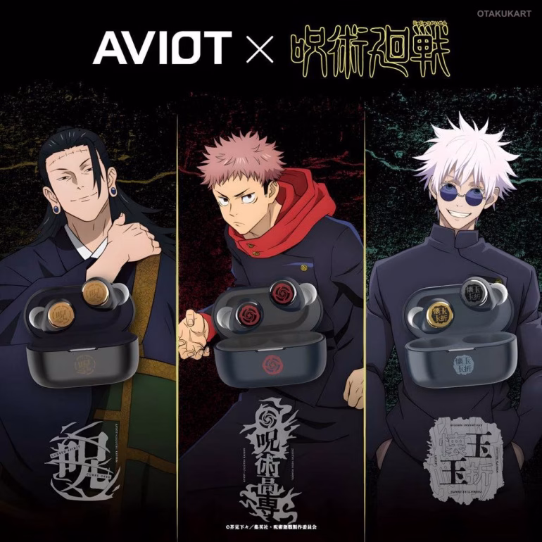AVIOT Reveals Official JUJUTSU KAISEN Wireless Earbuds With 250+ Voice Lines and Anime-Inspired Sound