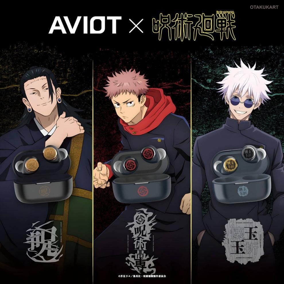 AVIOT Reveals Official JUJUTSU KAISEN Wireless Earbuds With 250+ Voice Lines and Anime-Inspired Sound