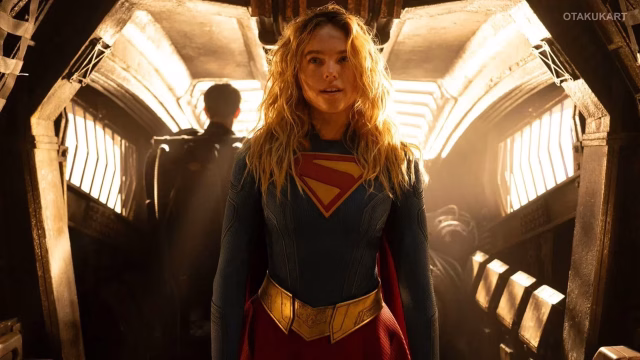 Milly Alcock as Supergirl in an official promotional still from the DCU film (Image via DC Studios and Warner Bros. Pictures)
