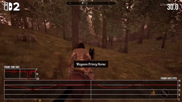 Oblivion Remastered on Switch 2 Targets 30 FPS but Suffers From Frequent Frame-Time Hitches