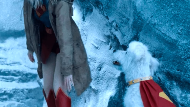 Supergirl and Krypto in a DCU promotional image connected to Kara Zor-El’s introduction and upcoming solo film (Image via DC Studios and Warner Bros. Pictures)