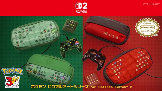 Pokémon Red and Green-Themed Nintendo Switch 2 Accessories Revealed by HORI With Pixel Art Controllers and Cases